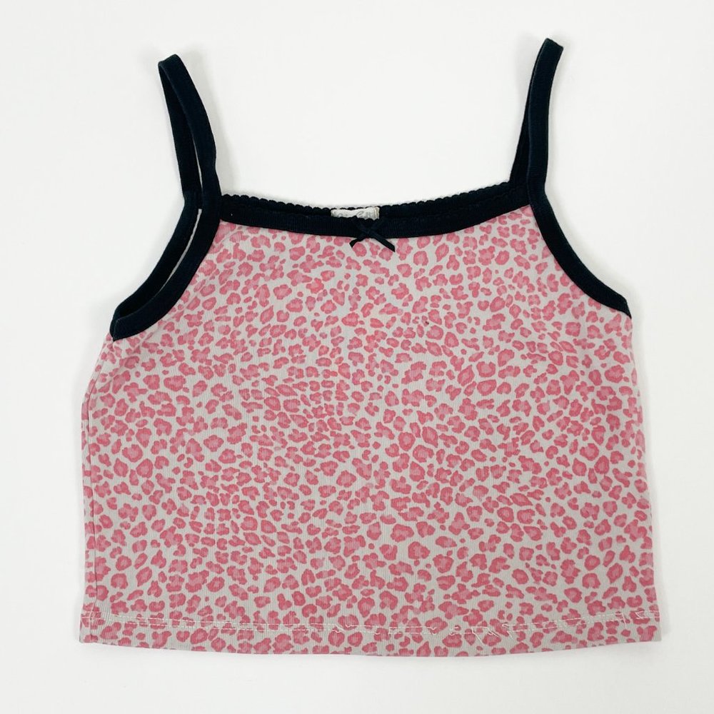 BRANDY MELVILLE CLASSIC PINK CHEETAH PRINT CROP TOP